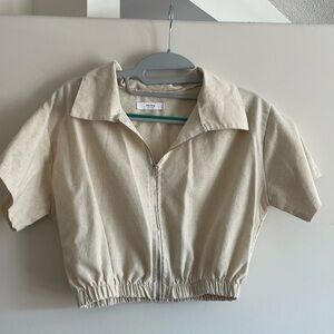 Made in Korea Linen Zip top